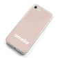 Simple Blush Pink with Name iPhone 8 Bumper Case on Silver iPhone Alternative Image