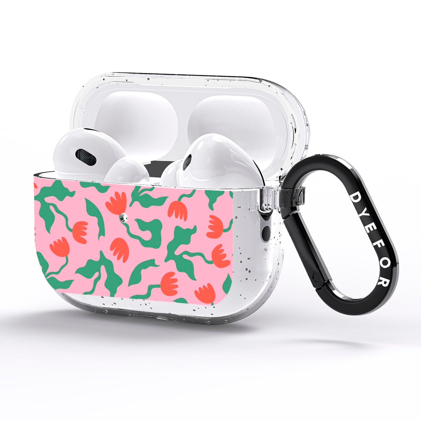 Simple Floral AirPods Pro Glitter Case Side Image