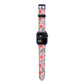 Simple Floral Apple Watch Strap Size 38mm with Blue Hardware