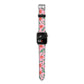 Simple Floral Apple Watch Strap Size 38mm with Silver Hardware