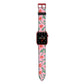 Simple Floral Apple Watch Strap with Red Hardware