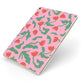 Simple Floral Apple iPad Case on Gold iPad Side View