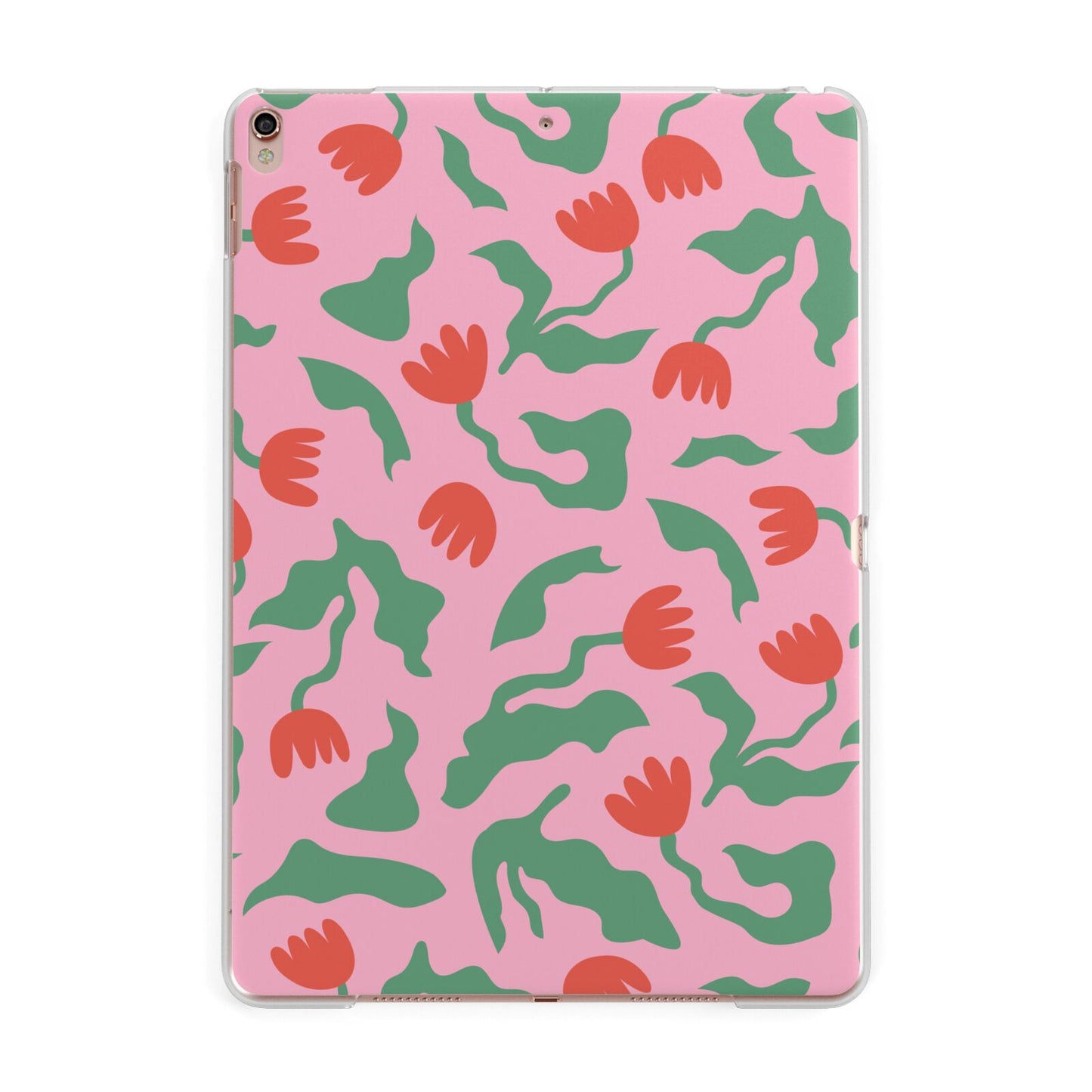 Simple Floral Apple iPad Rose Gold Case