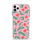Simple Floral Apple iPhone 11 Pro Max in Silver with White Impact Case