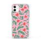 Simple Floral Apple iPhone 11 in White with White Impact Case