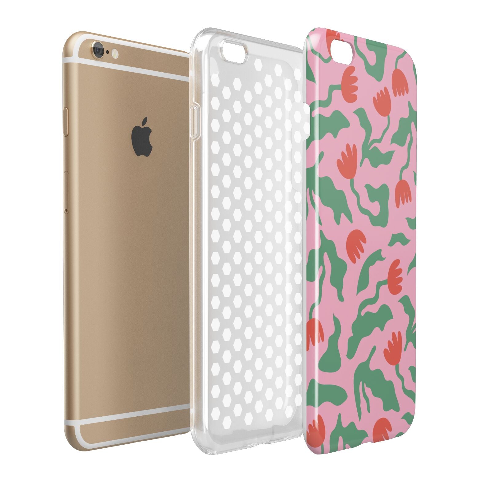 Simple Floral Apple iPhone 6 Plus 3D Tough Case Expand Detail Image