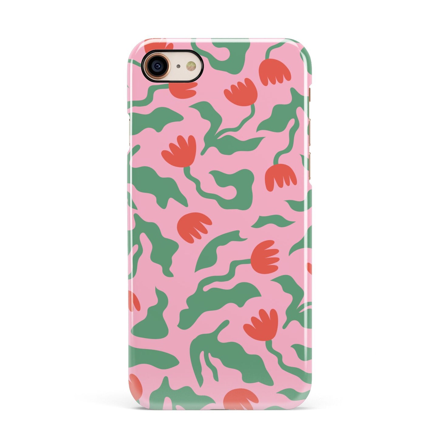 Simple Floral Apple iPhone 7 8 3D Snap Case