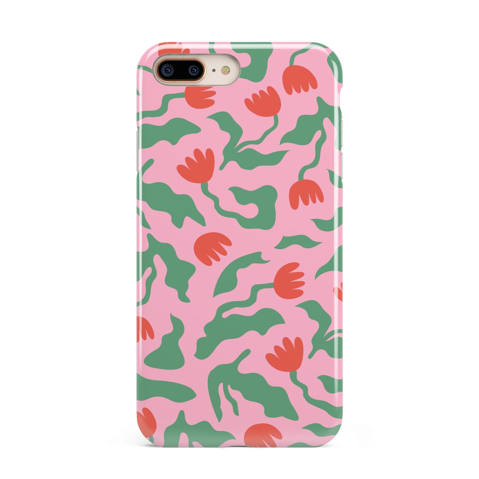 Simple Floral Apple iPhone 7 8 Plus 3D Tough Case