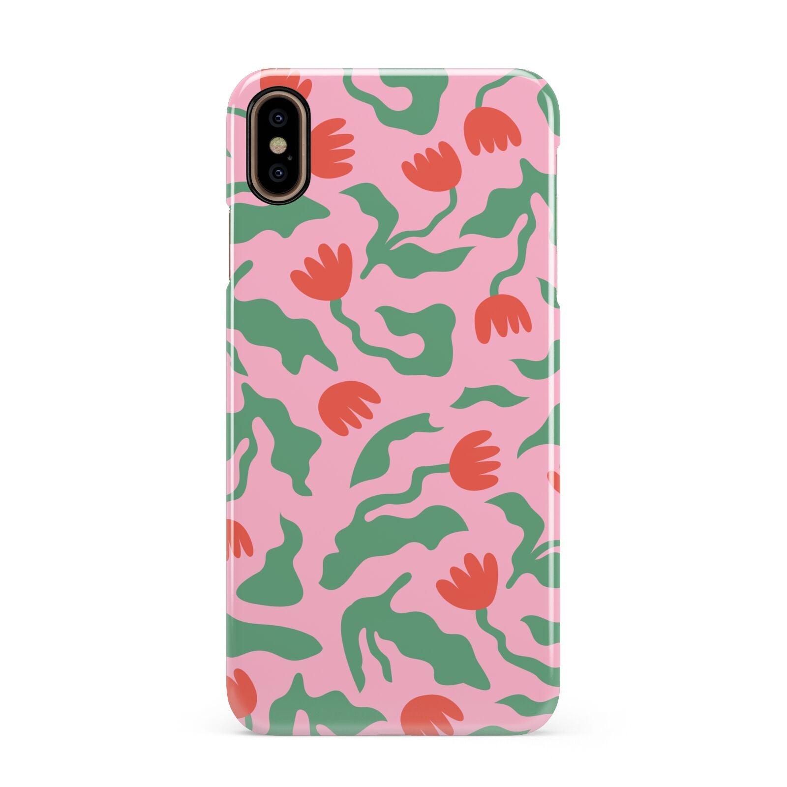 Simple Floral Apple iPhone Xs Max 3D Snap Case
