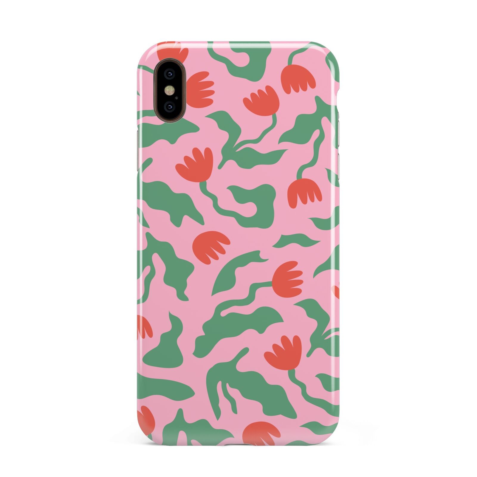 Simple Floral Apple iPhone Xs Max 3D Tough Case