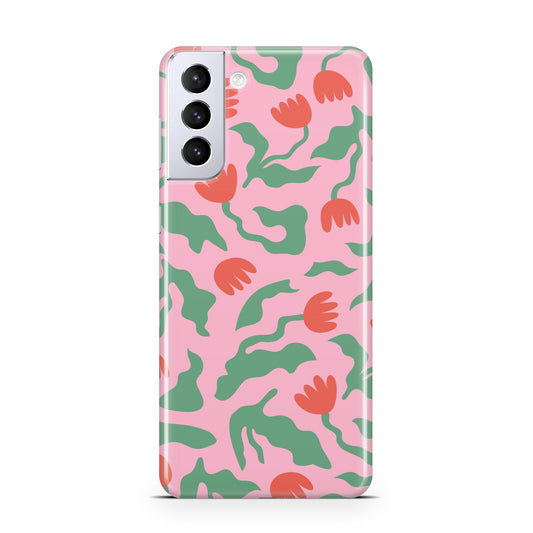 Simple Floral Samsung S21 Plus Phone Case