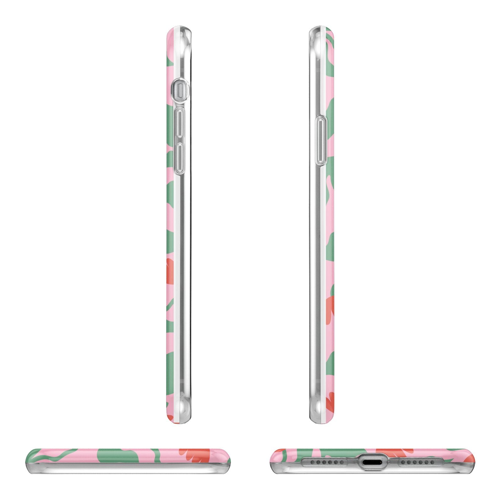 Simple Floral iPhone 11 Pro 3D Tough Case Angle Images