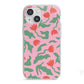 Simple Floral iPhone 13 Mini TPU Impact Case with White Edges