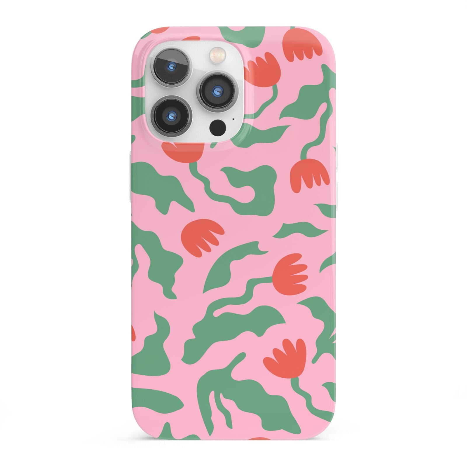 Simple Floral iPhone 13 Pro Full Wrap 3D Snap Case
