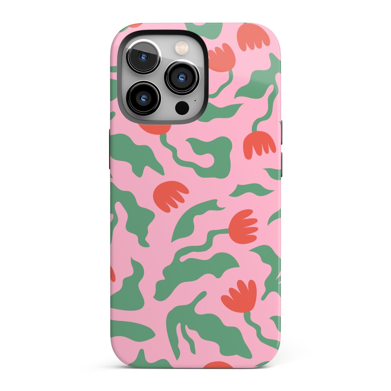 Simple Floral iPhone 13 Pro Full Wrap 3D Tough Case