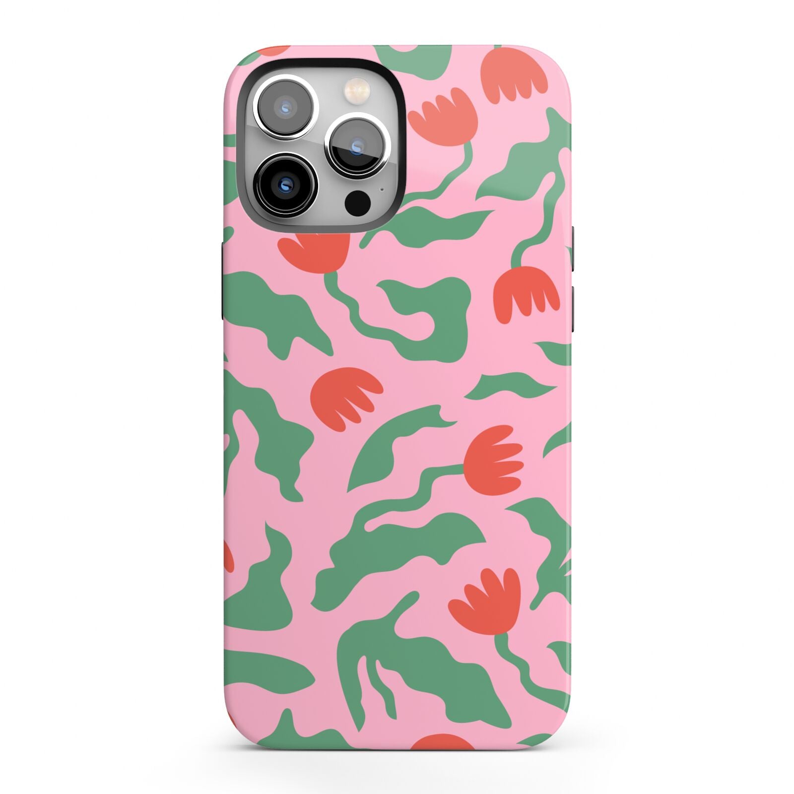 Simple Floral iPhone 13 Pro Max Full Wrap 3D Tough Case