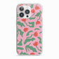 Simple Floral iPhone 13 Pro TPU Impact Case with White Edges