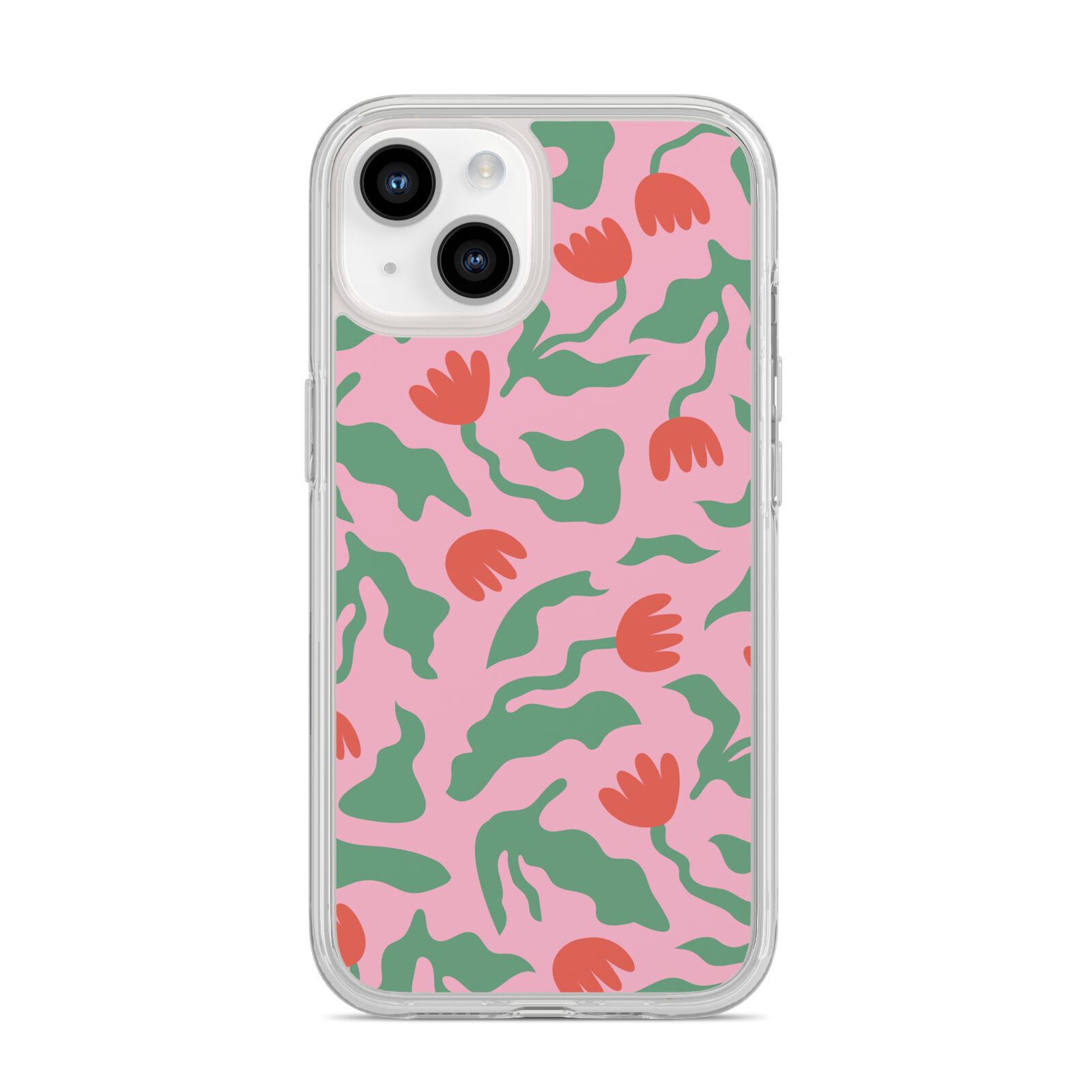 Simple Floral iPhone 14 Clear Tough Case Starlight