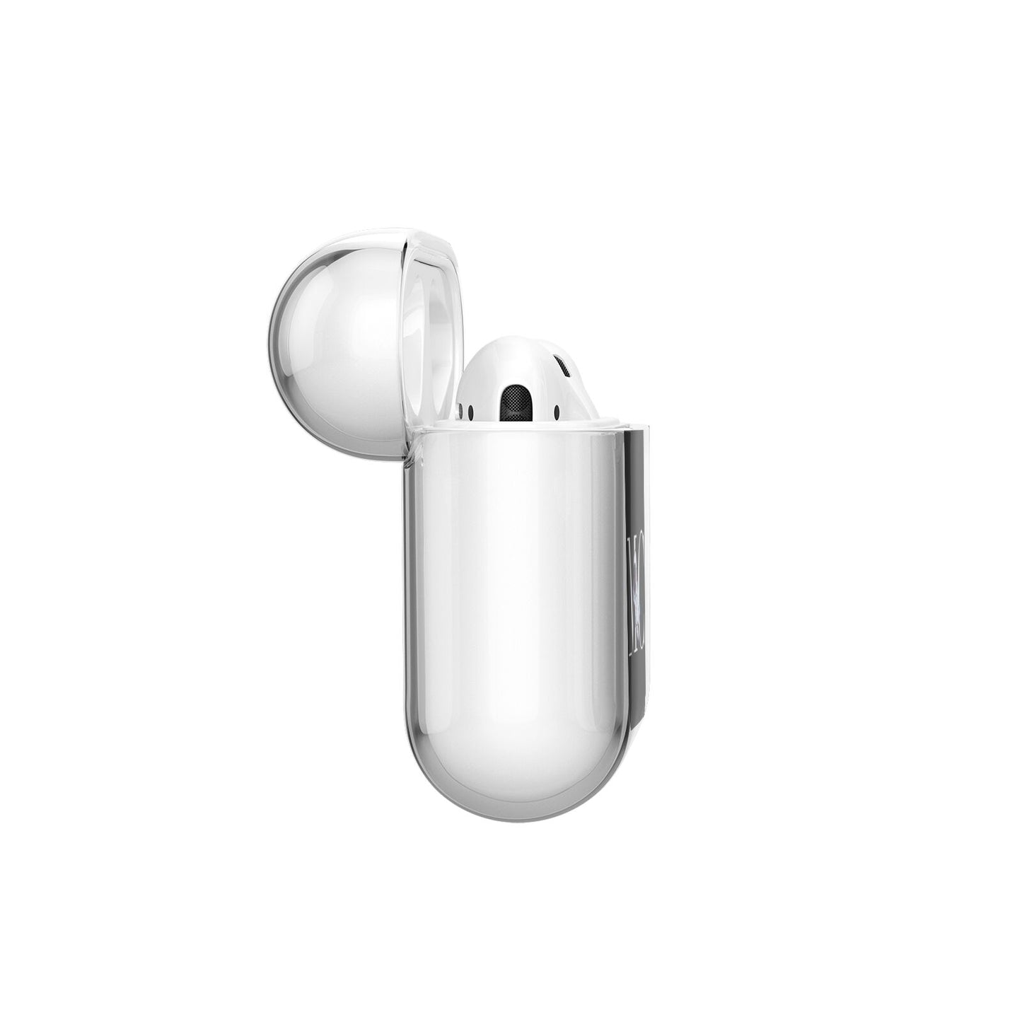 Simple Personalised Astronaut with Initials AirPods Case Side Angle