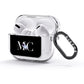 Simple Personalised Astronaut with Initials AirPods Glitter Case 3rd Gen Side Image