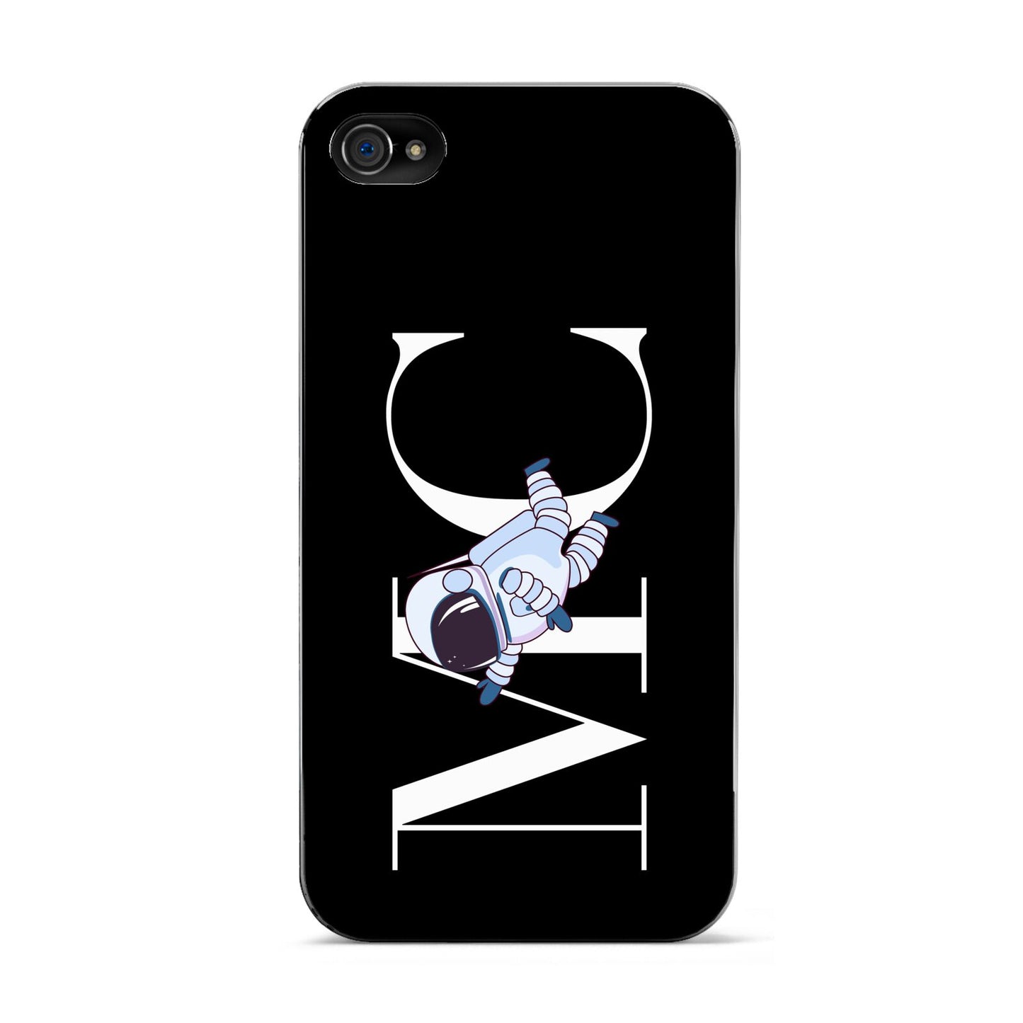 Simple Personalised Astronaut with Initials Apple iPhone 4s Case