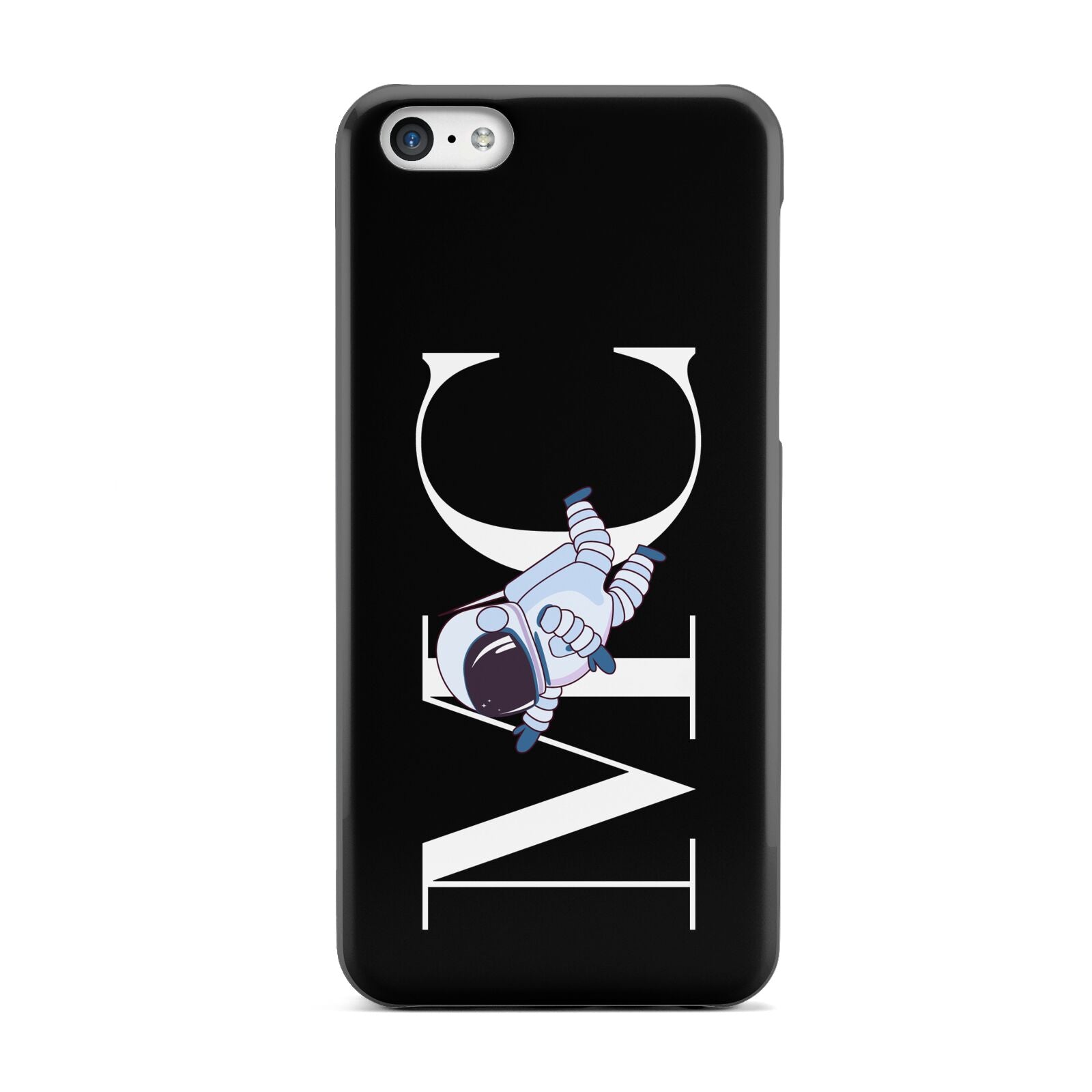 Simple Personalised Astronaut with Initials Apple iPhone 5c Case