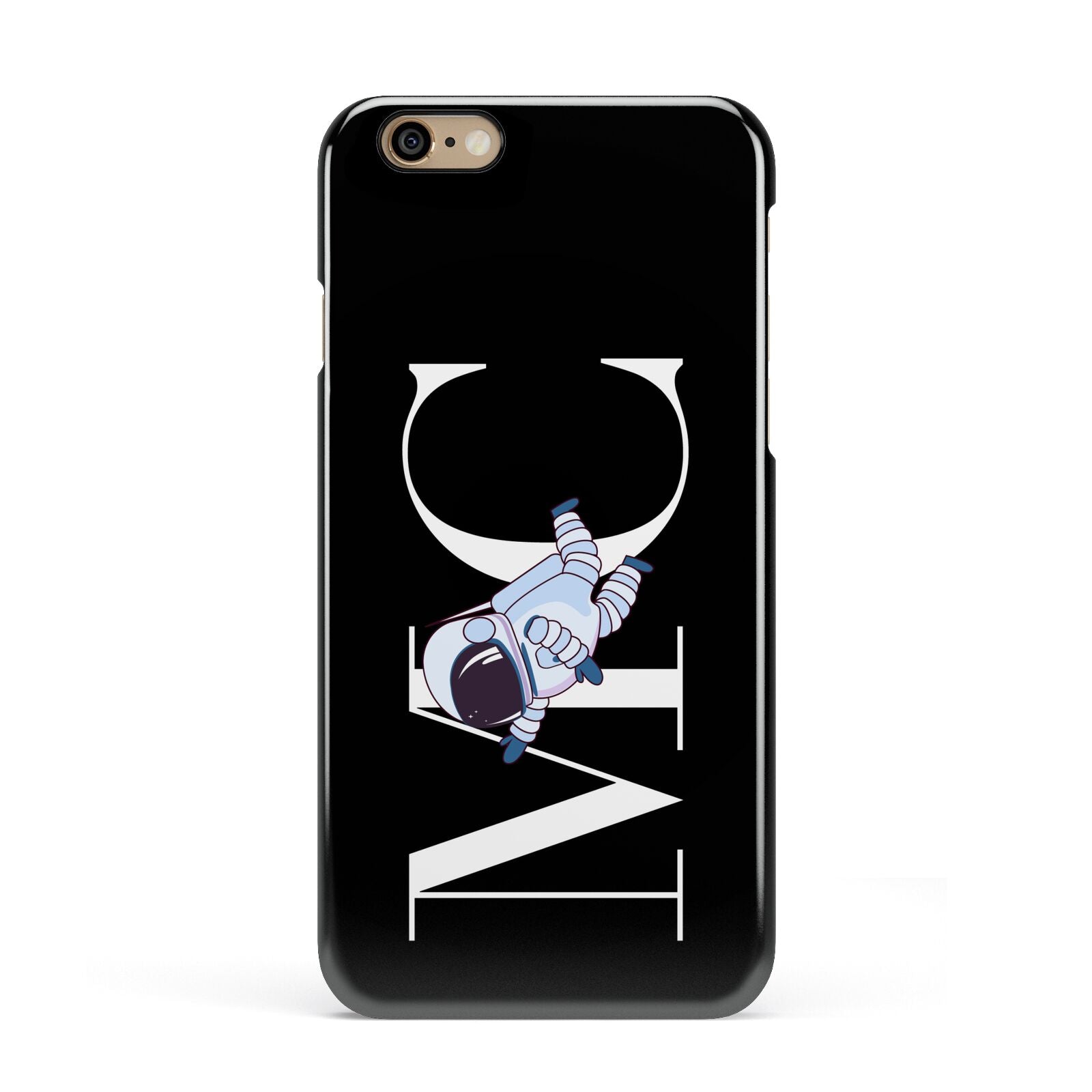 Simple Personalised Astronaut with Initials Apple iPhone 6 3D Snap Case