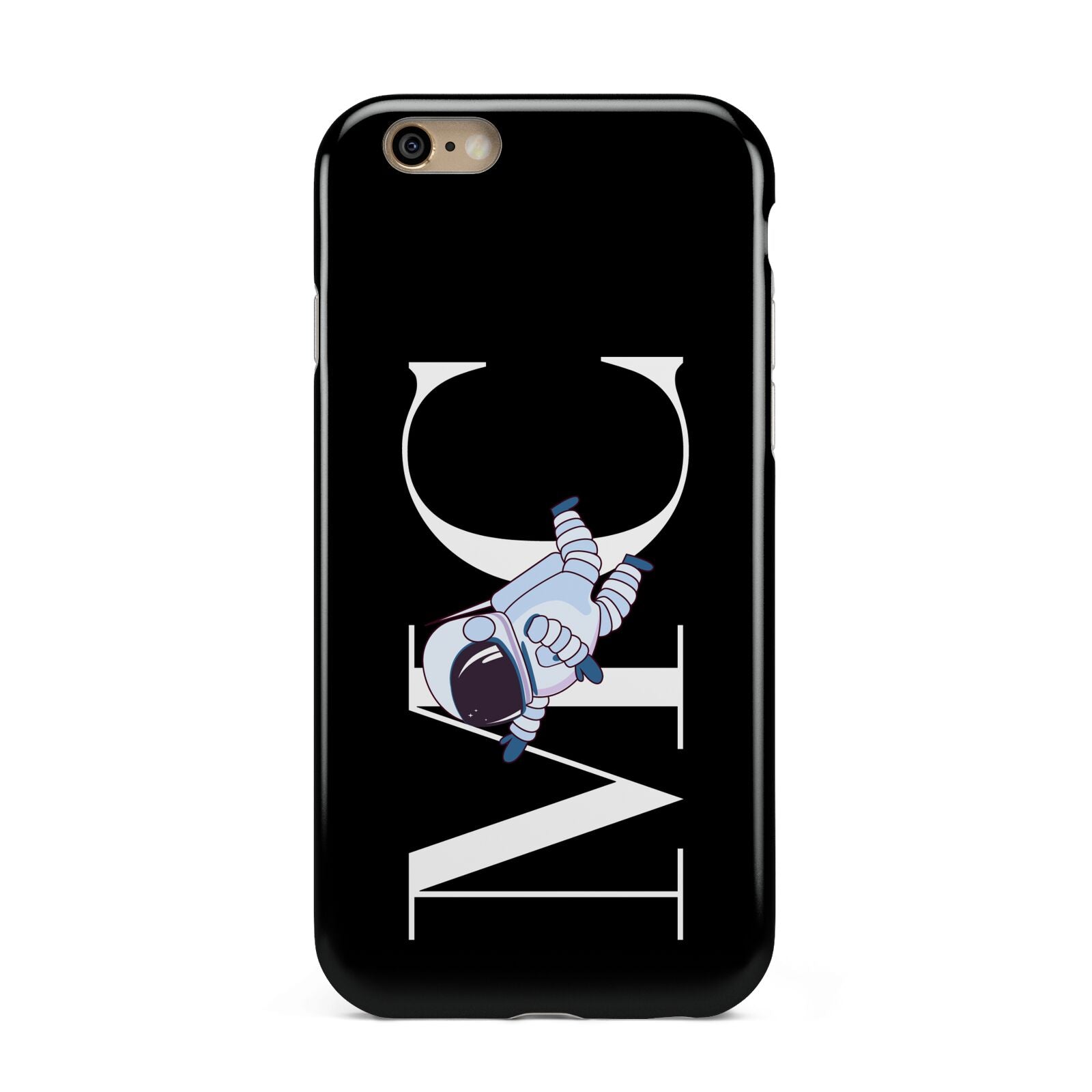 Simple Personalised Astronaut with Initials Apple iPhone 6 3D Tough Case