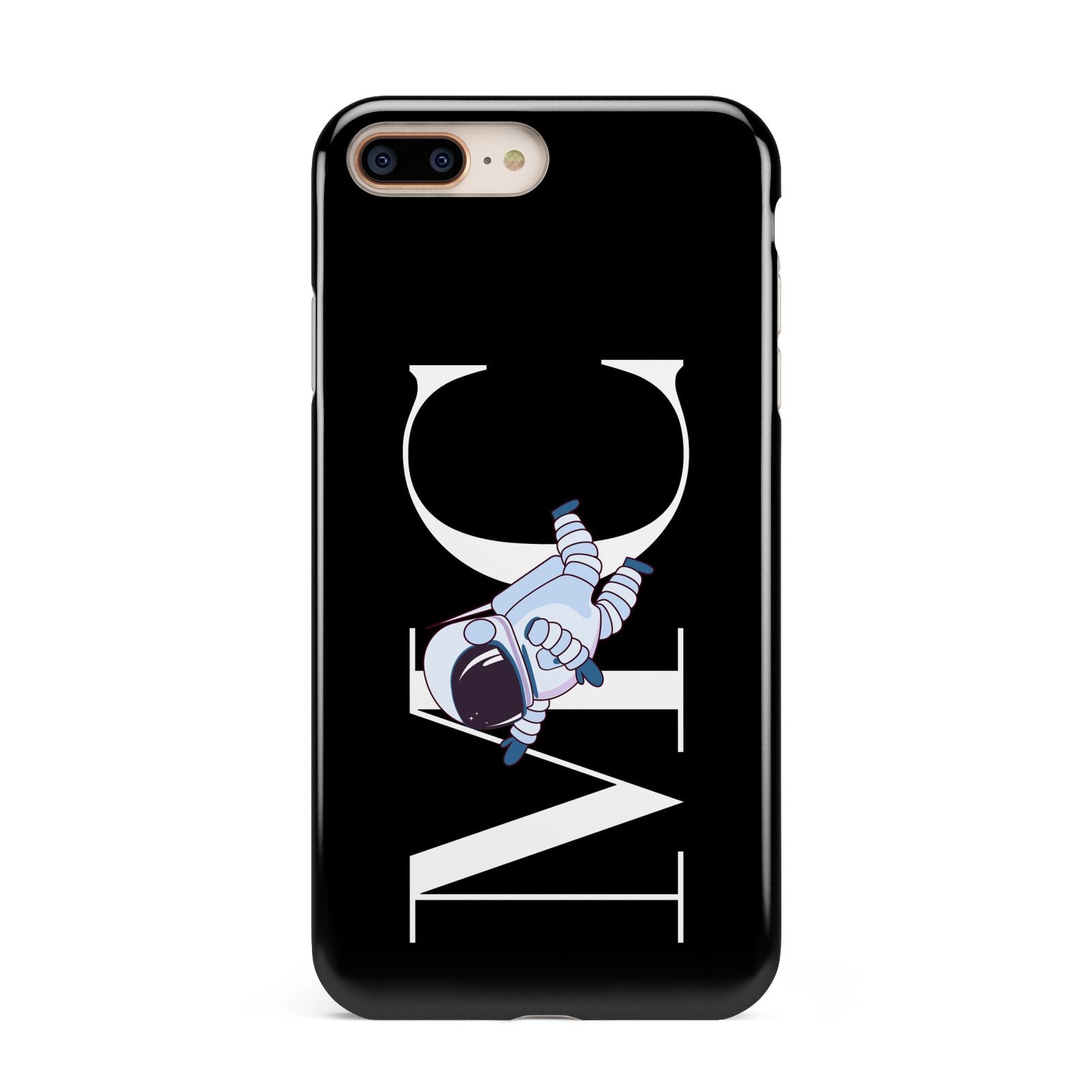 Simple Personalised Astronaut with Initials Apple iPhone 7 8 Plus 3D Tough Case