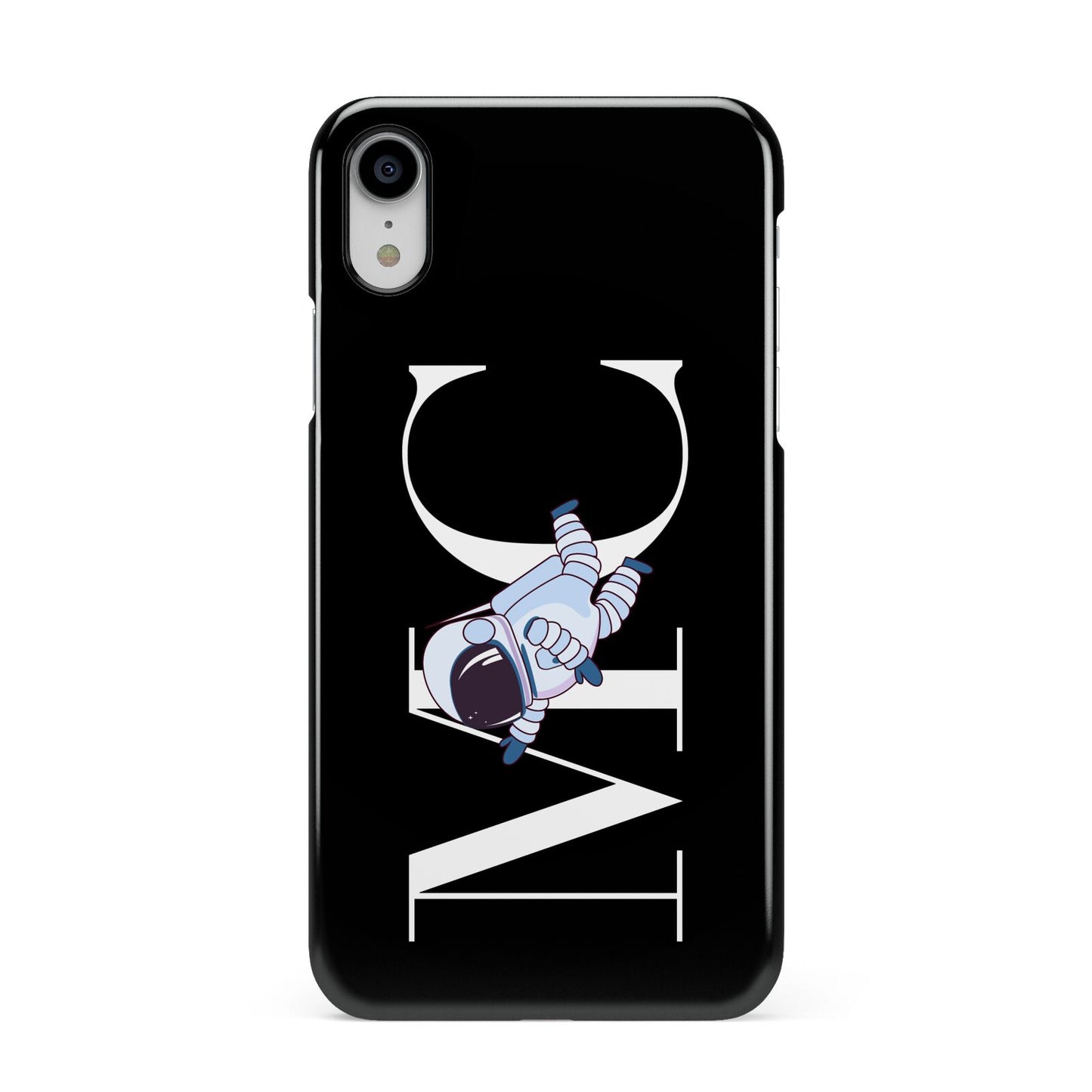 Simple Personalised Astronaut with Initials Apple iPhone XR White 3D Snap Case