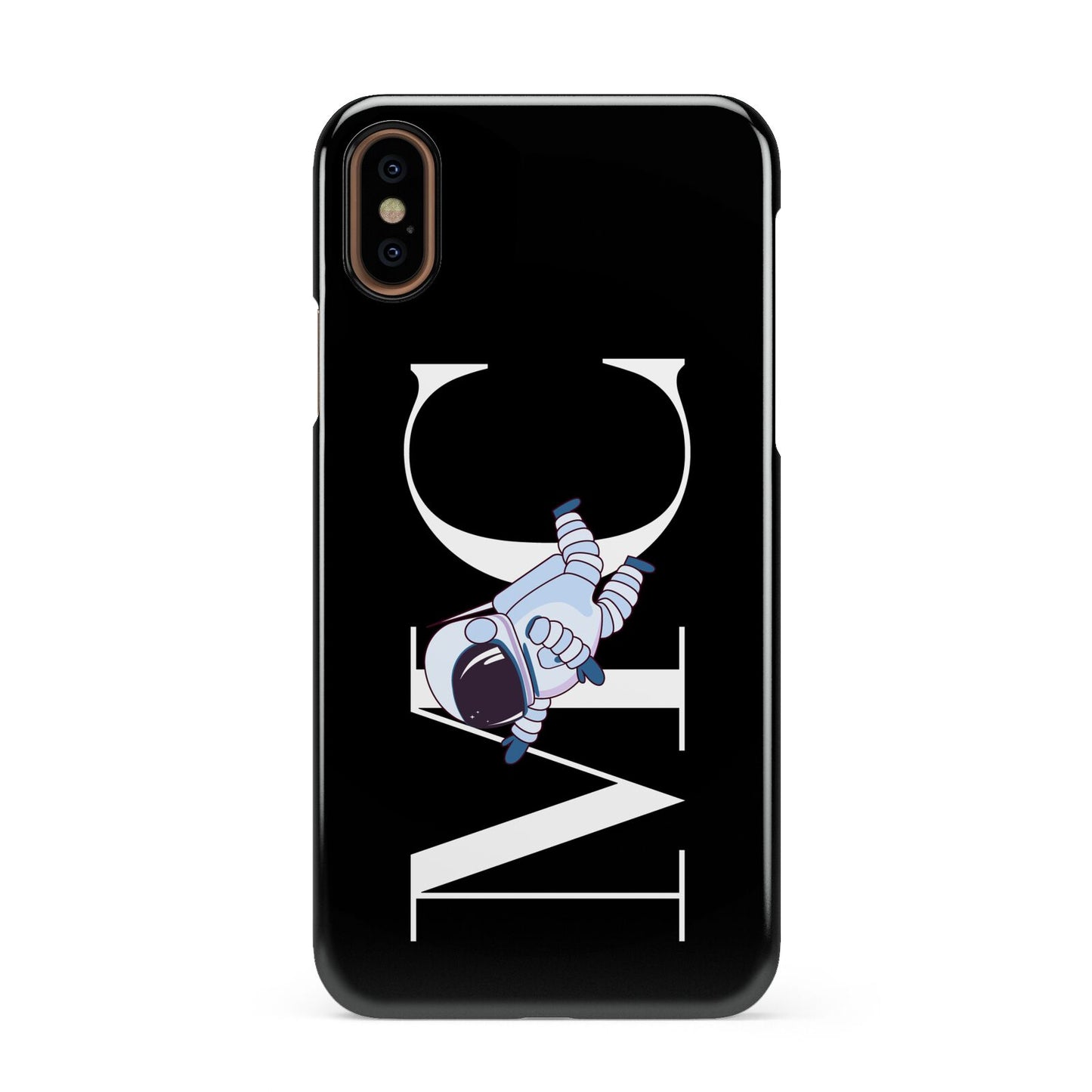Simple Personalised Astronaut with Initials Apple iPhone XS 3D Snap Case