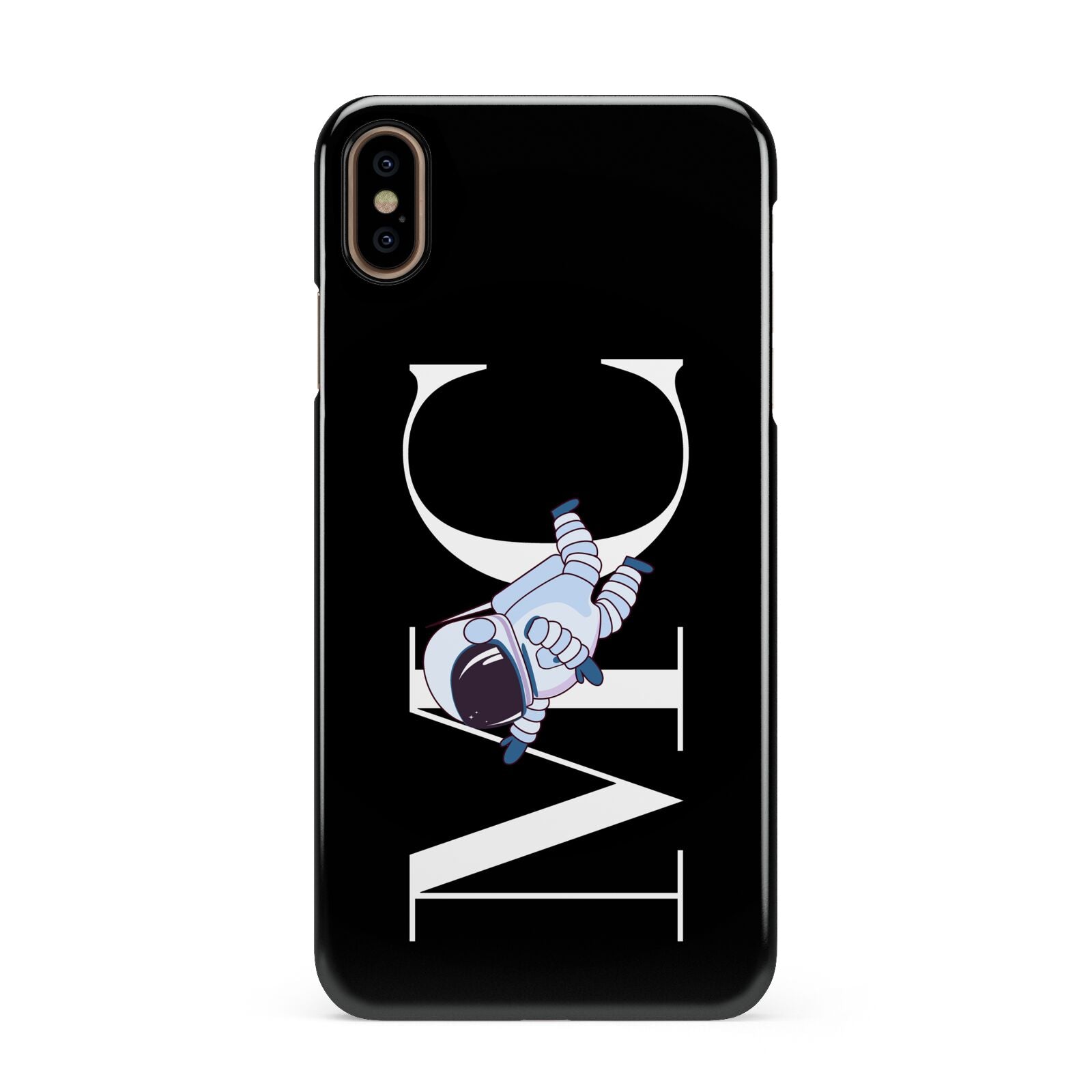 Simple Personalised Astronaut with Initials Apple iPhone Xs Max 3D Snap Case
