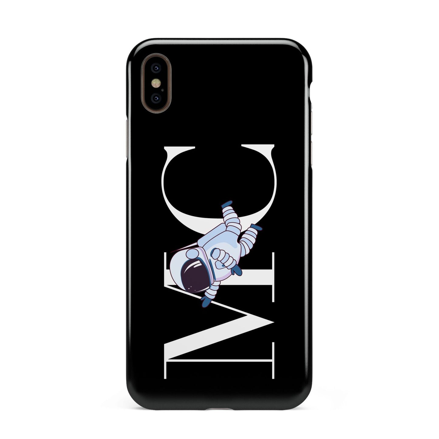 Simple Personalised Astronaut with Initials Apple iPhone Xs Max 3D Tough Case