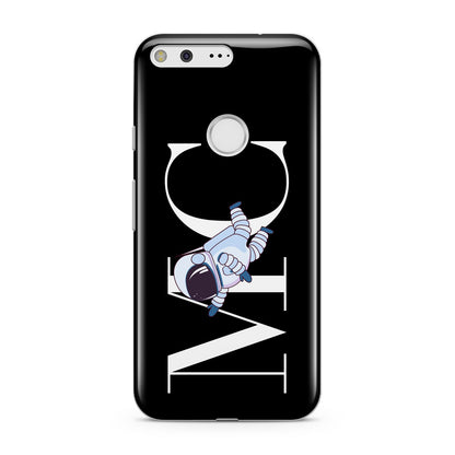 Simple Personalised Astronaut with Initials Google Pixel Case