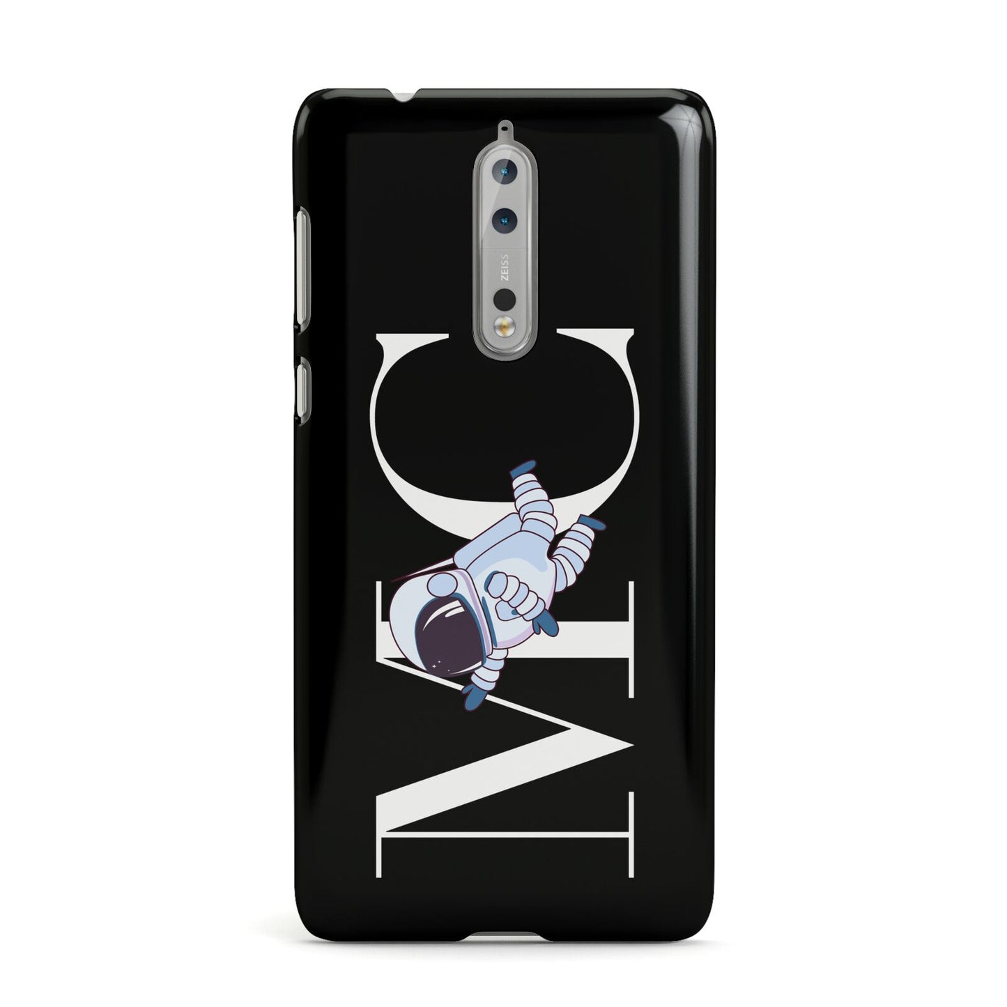Simple Personalised Astronaut with Initials Nokia Case