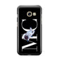 Simple Personalised Astronaut with Initials Samsung Galaxy A3 2017 Case on gold phone