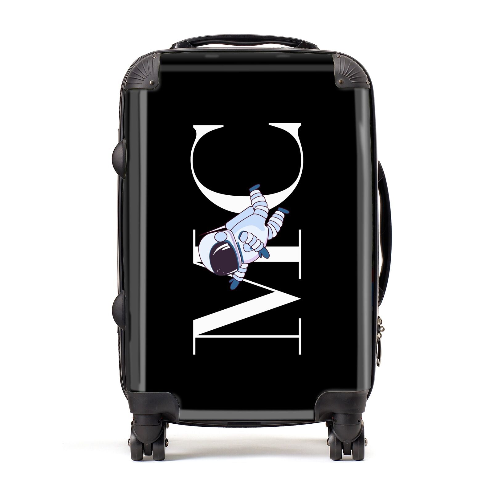 Simple Personalised Astronaut with Initials Suitcase