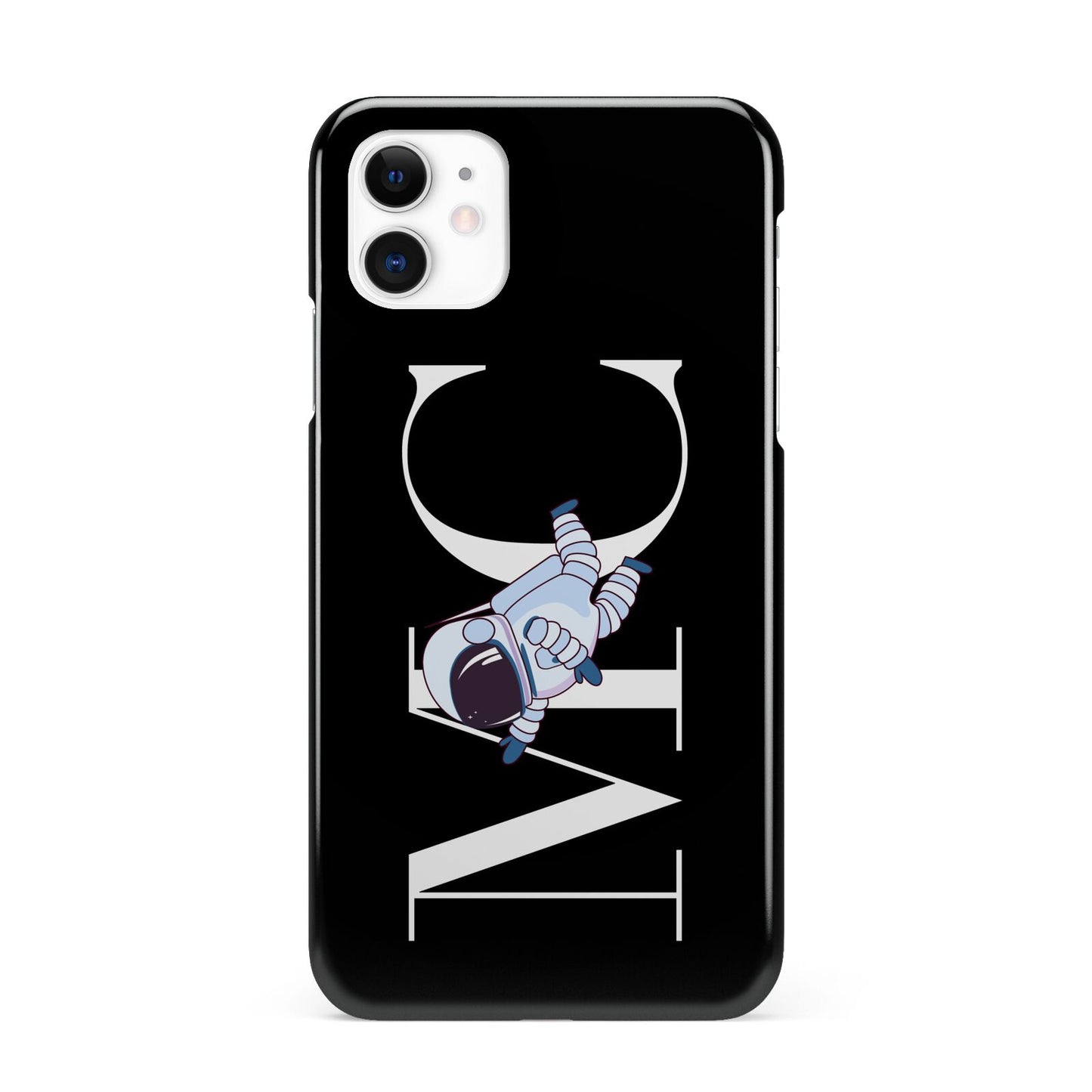 Simple Personalised Astronaut with Initials iPhone 11 3D Snap Case