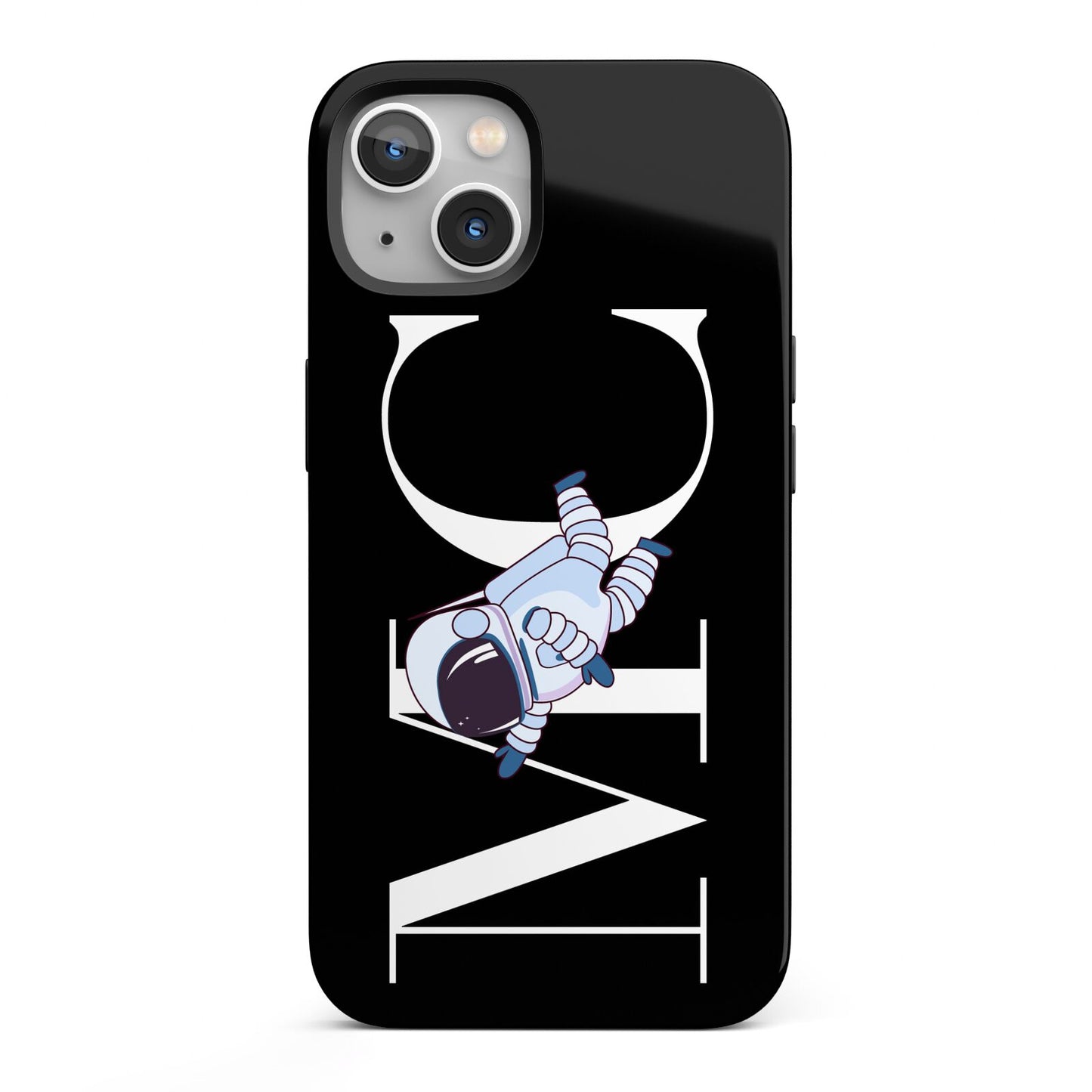 Simple Personalised Astronaut with Initials iPhone 13 Full Wrap 3D Tough Case