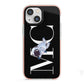 Simple Personalised Astronaut with Initials iPhone 13 Mini TPU Impact Case with Pink Edges