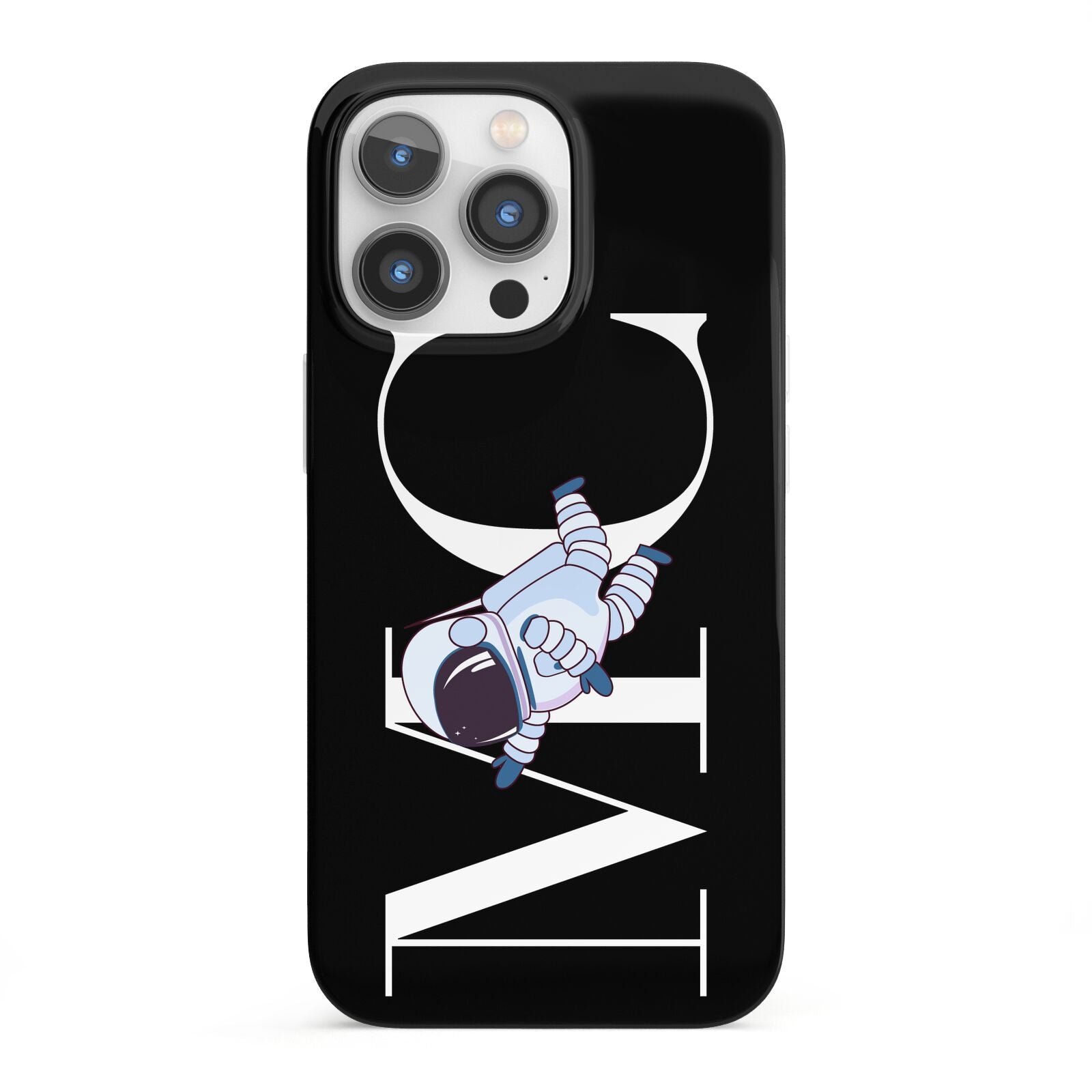 Simple Personalised Astronaut with Initials iPhone 13 Pro Full Wrap 3D Snap Case