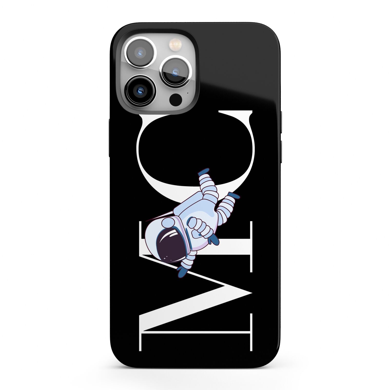 Simple Personalised Astronaut with Initials iPhone 13 Pro Max Full Wrap 3D Tough Case