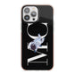 Simple Personalised Astronaut with Initials iPhone 13 Pro Max TPU Impact Case with Pink Edges