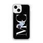 Simple Personalised Astronaut with Initials iPhone 14 Glitter Tough Case Starlight