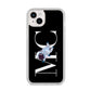 Simple Personalised Astronaut with Initials iPhone 14 Plus Clear Tough Case Starlight