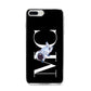 Simple Personalised Astronaut with Initials iPhone 8 Plus Bumper Case on Silver iPhone