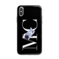 Simple Personalised Astronaut with Initials iPhone X Bumper Case on Silver iPhone Alternative Image 1