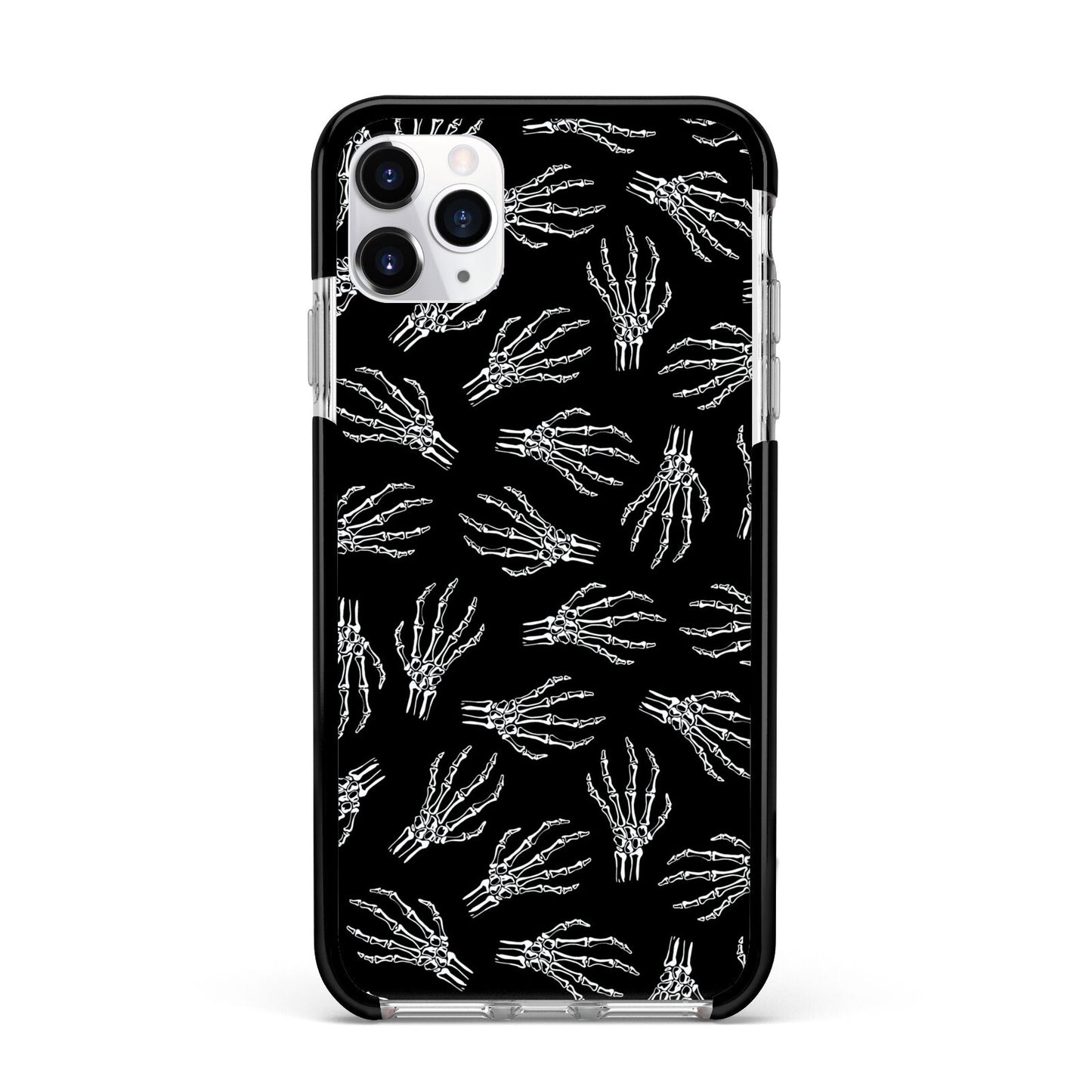Skeleton Hands Apple iPhone 11 Pro Max in Silver with Black Impact Case