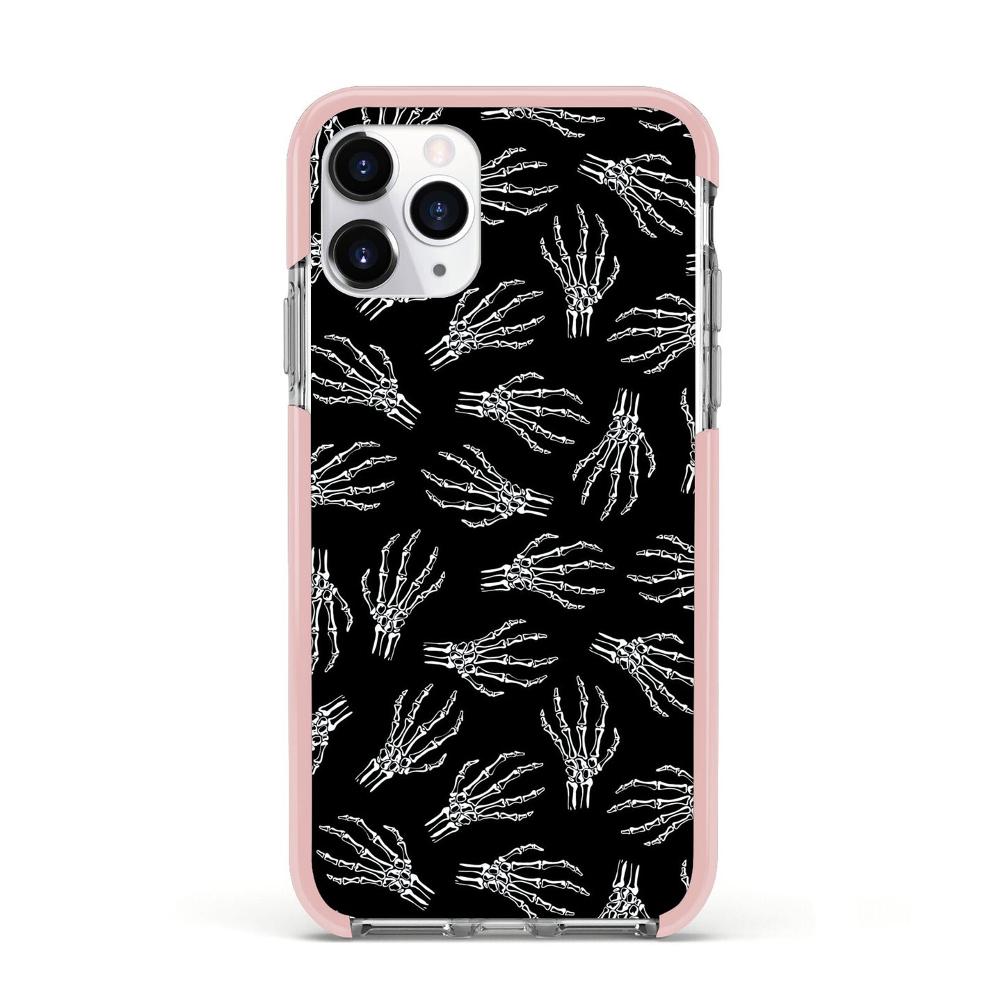 Skeleton Hands Apple iPhone 11 Pro in Silver with Pink Impact Case