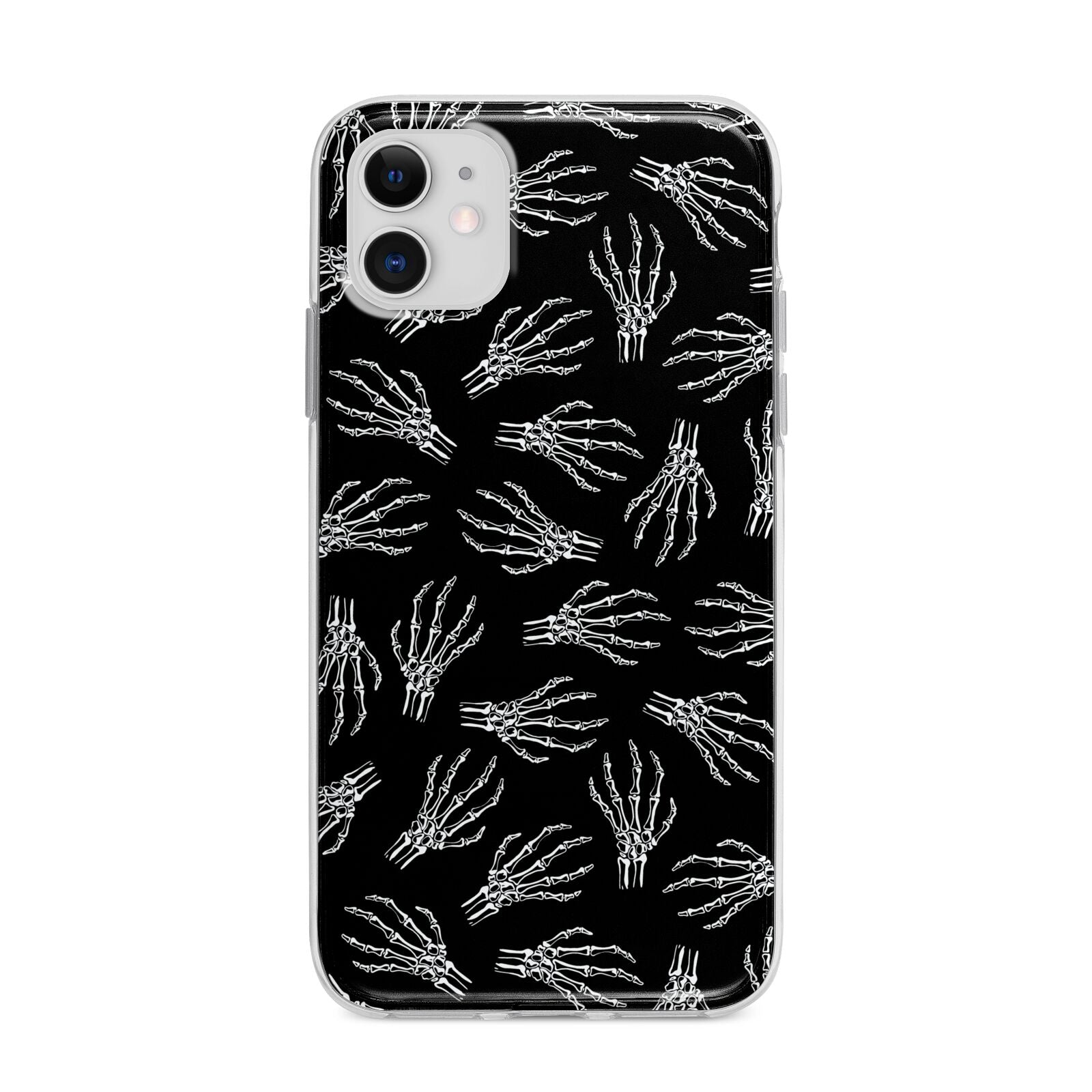 Skeleton Hands Apple iPhone 11 in White with Bumper Case